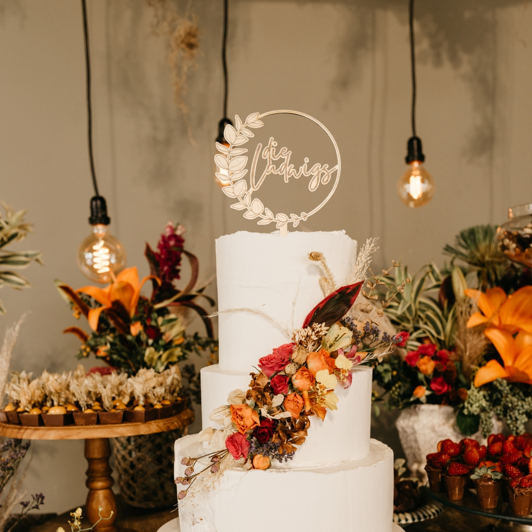 Caketopper Hochzeit "Kranz"