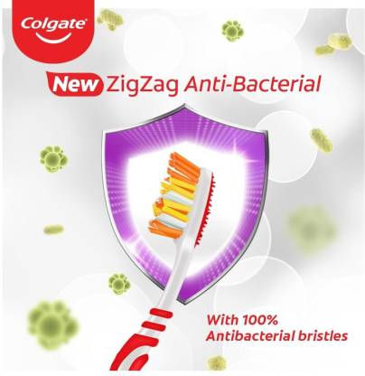 Colgate Zig Zag Anti-Bacterial Medium Toothbrush