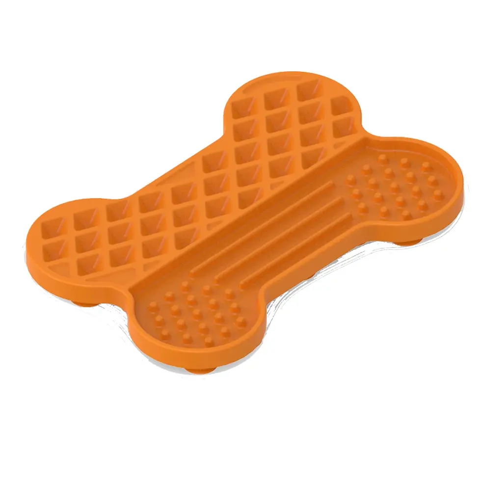 Thumbnail: AFP Bone Appetit Tasty Bone Lick Mat L - Antischrokmat voor honden