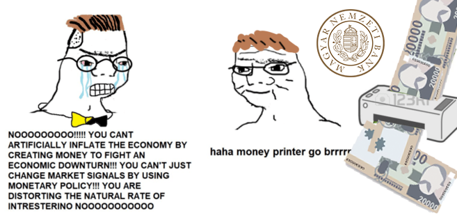 Money printer go brrrrr Varga Mihály and MNB printing money meme