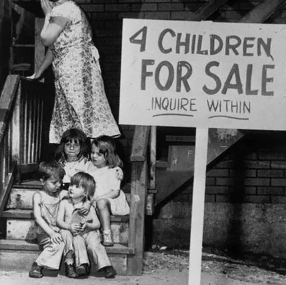 children for sale in the great depression