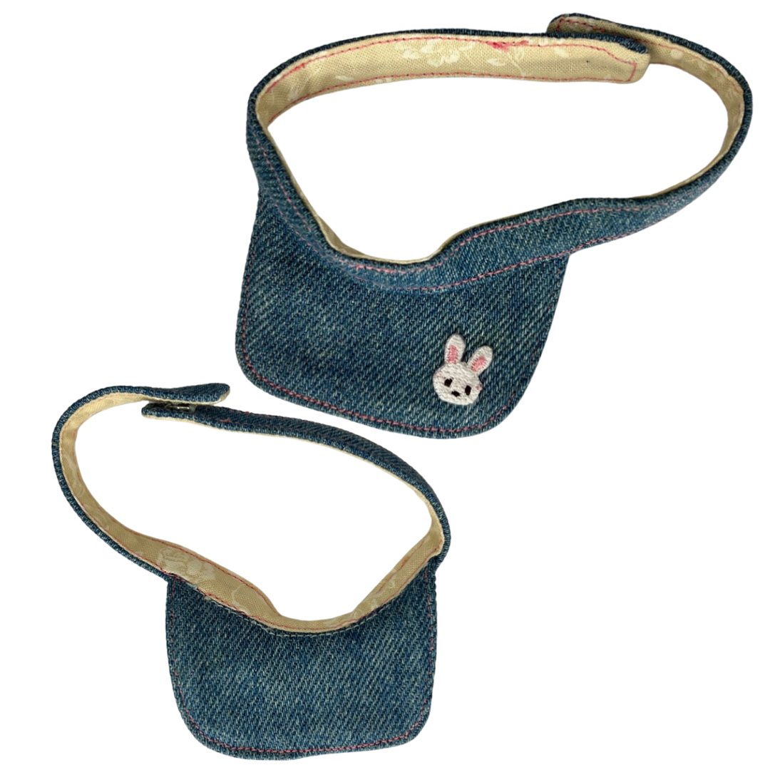 Bunny denim visor for Middie Blythe