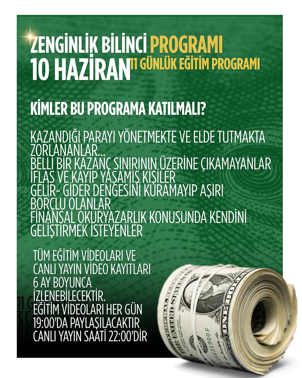 Küçük resim: 💰Zenginlik Bilinci Programı - 10 Haziran'da  başlıyor