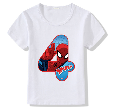 Miniatura: Kids' Printed Short Sleeve T-Shirt with Age Markers