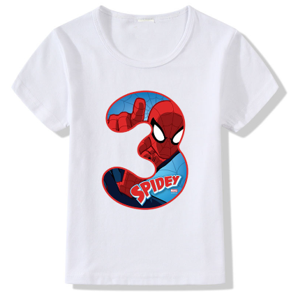 Miniatura: Kids' Printed Short Sleeve T-Shirt with Age Markers