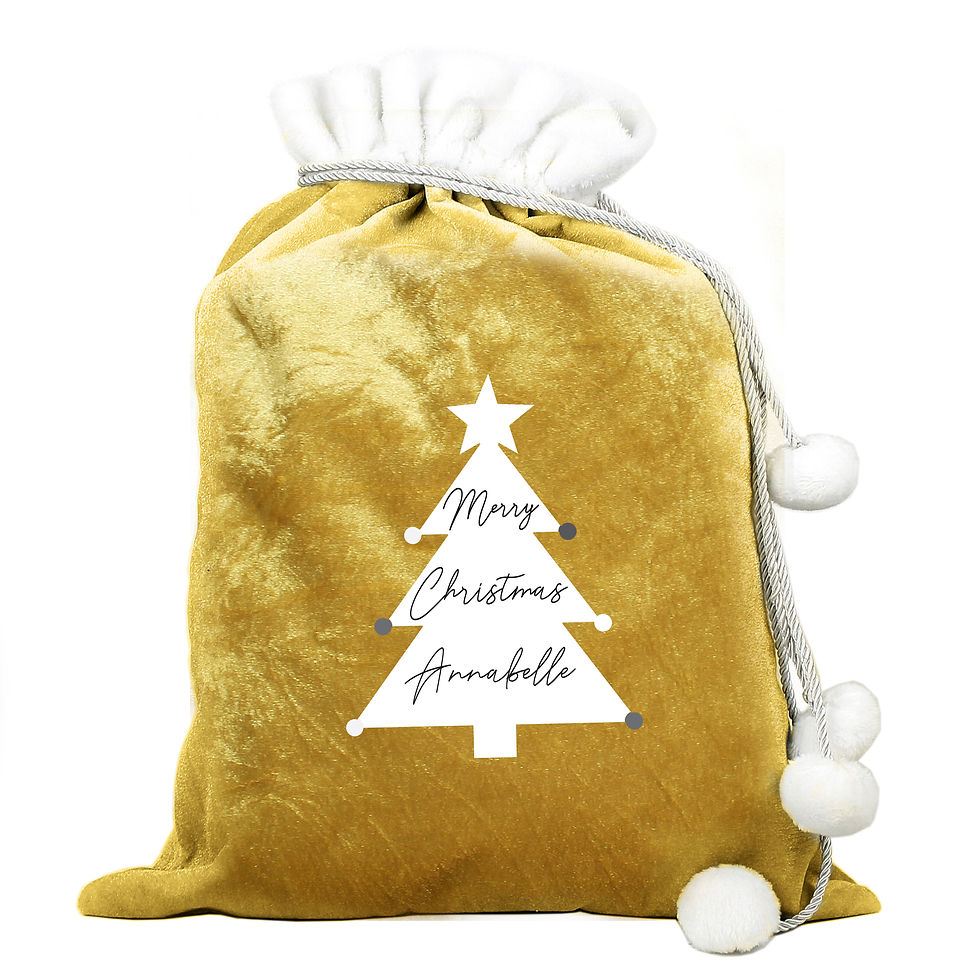 Thumbnail: Luxury Gold Christmas Tree Present Sack