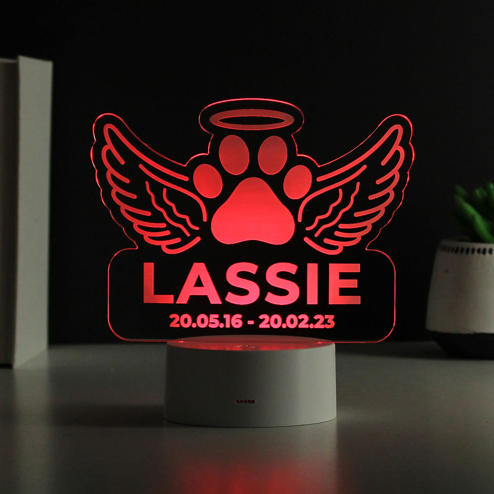 Thumbnail: Personalised Pet Memorial Colour Changing LED Light