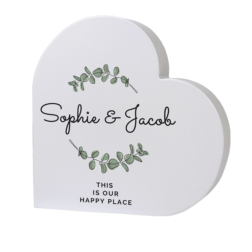 Thumbnail: Personalised Botanical Free Standing Heart Ornament