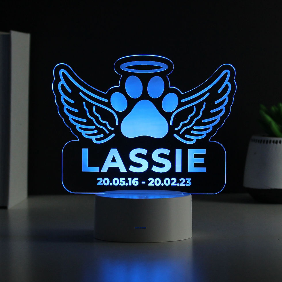 Thumbnail: Personalised Pet Memorial Colour Changing LED Light