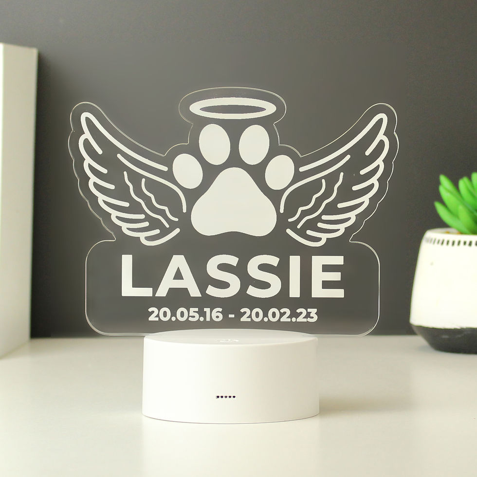 Thumbnail: Personalised Pet Memorial Colour Changing LED Light