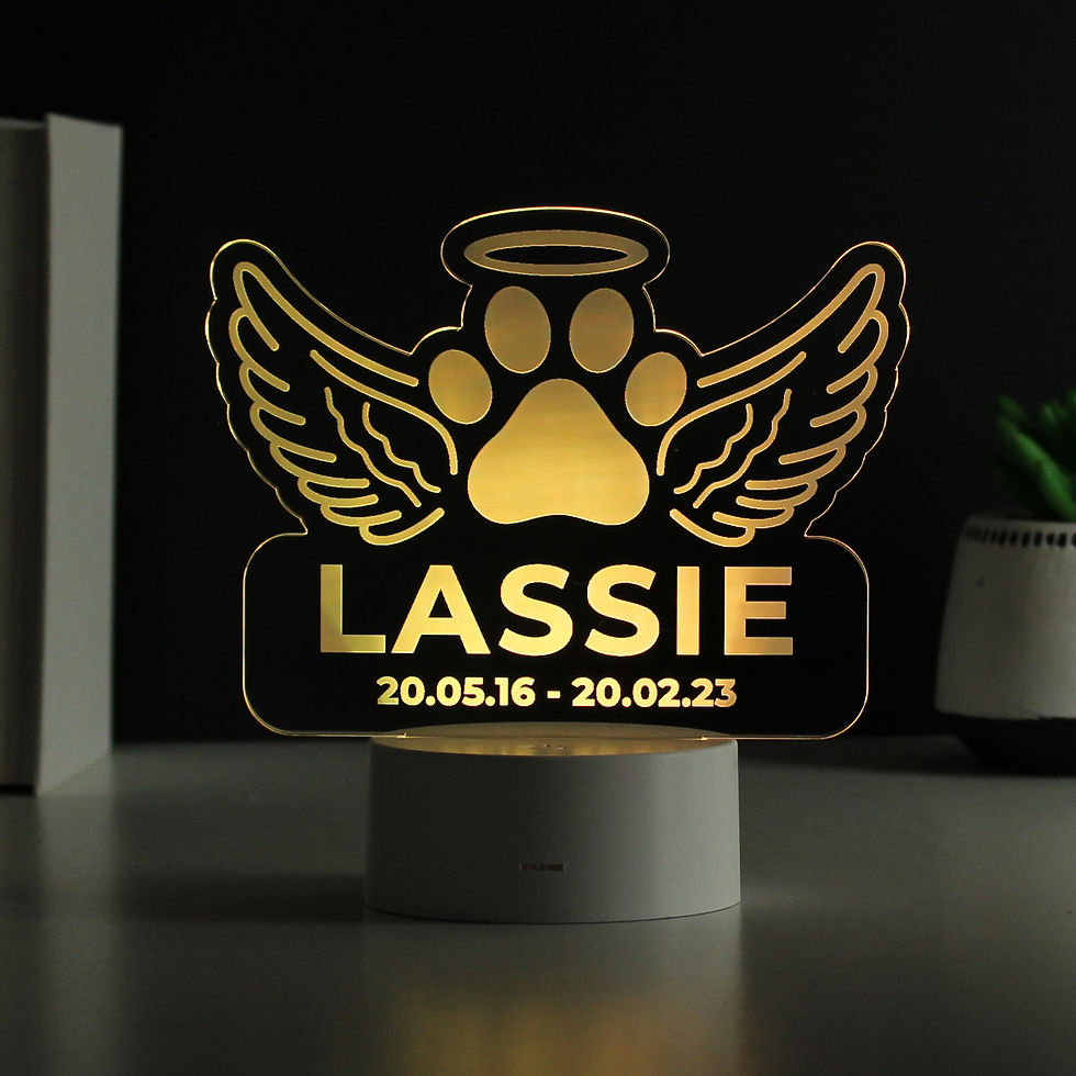 Thumbnail: Personalised Pet Memorial Colour Changing LED Light