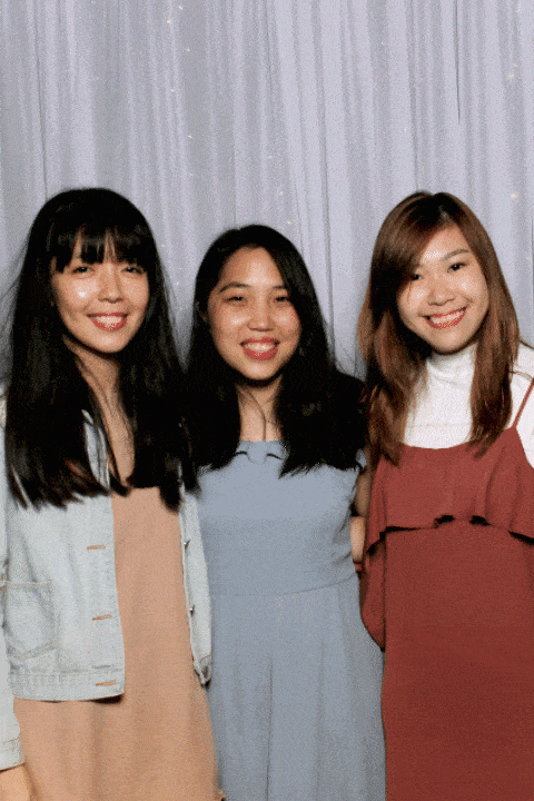 An animated GIF media function in the photobooth, capturing a series of photos in quick succession and merging them into a seamless, looping animation
