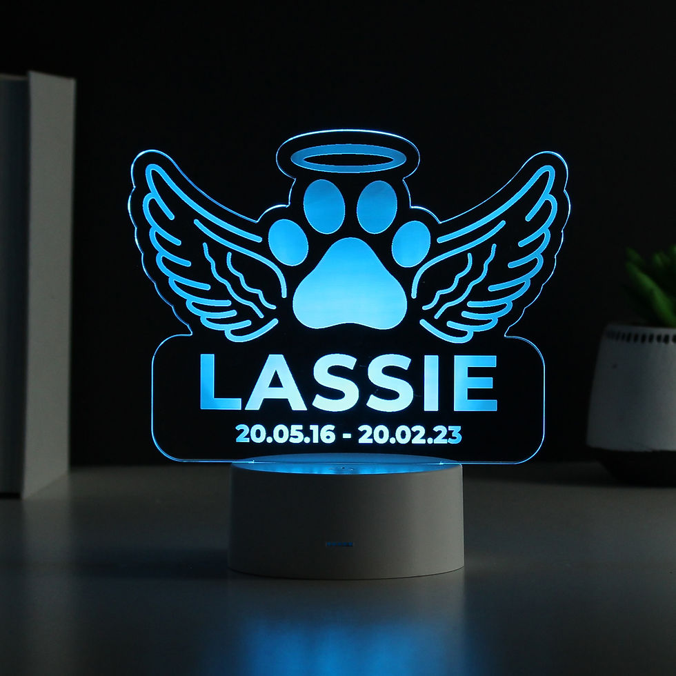 Thumbnail: Personalised Pet Memorial Colour Changing LED Light