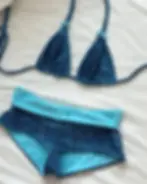 Thumbnail: Women Halter Neck Triangle Bikini Sets Vintage 90s Aesthetic Bathing Suits