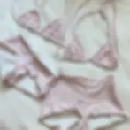 Thumbnail: Women Halter Neck Triangle Bikini Sets Vintage 90s Aesthetic Bathing Suits