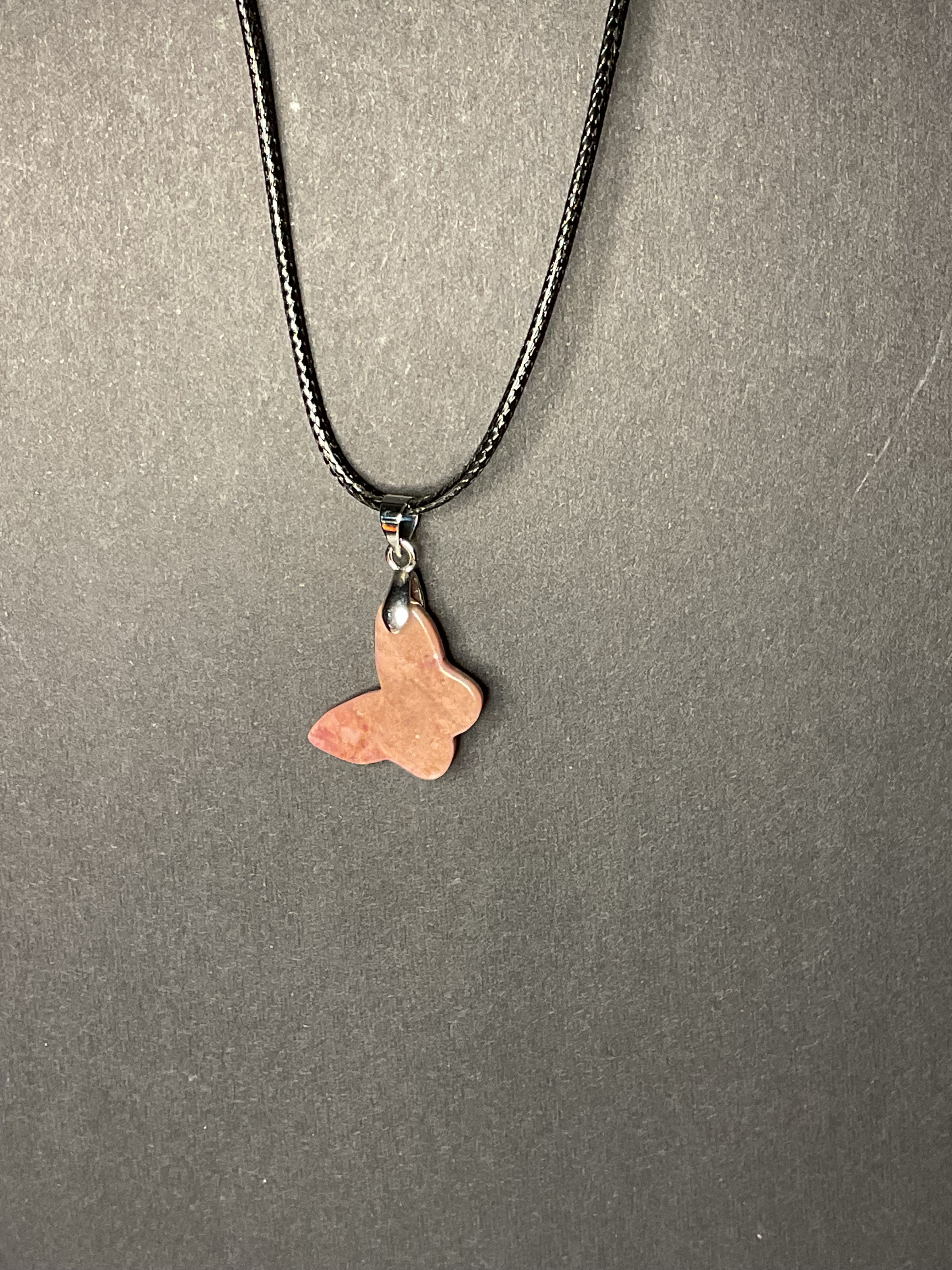Pendant - Rhodochrosite Butterfly