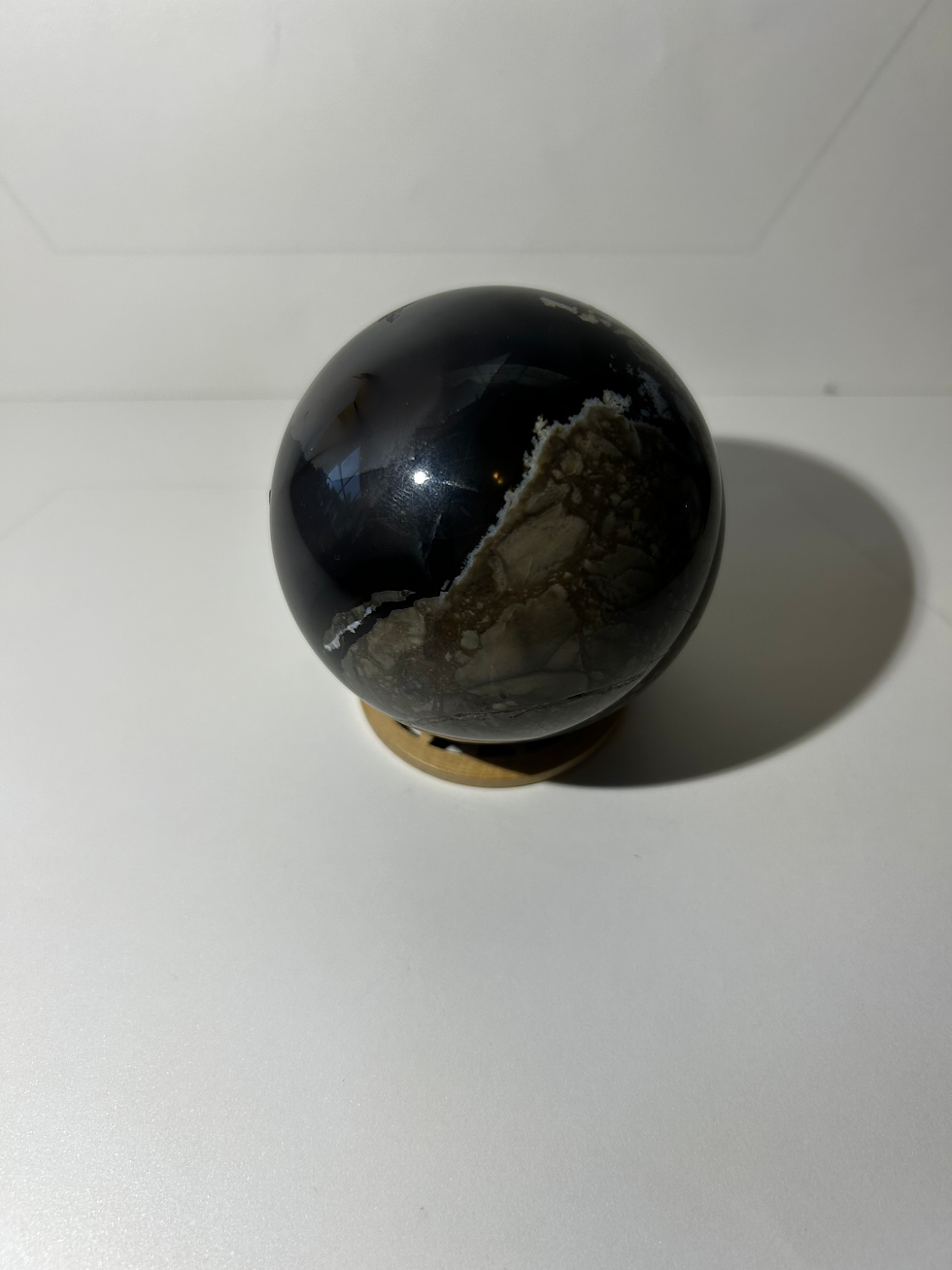 Thumbnail: Black Flower Agate Sphere 35A