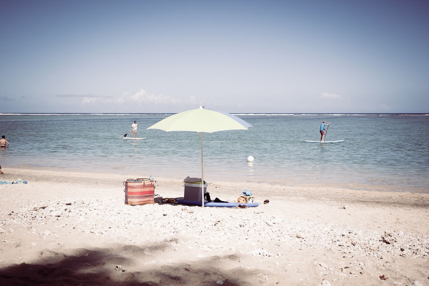 Prise de vue photographique architecture et voyage de la plage de l'étang salé