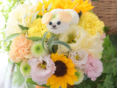 【お供え花】アニマルオプションのついたお花のご紹介です