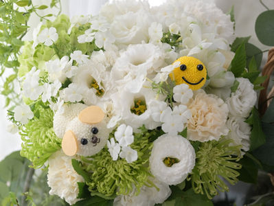 【お供え花】アニマルオプションのついたお花のご紹介です