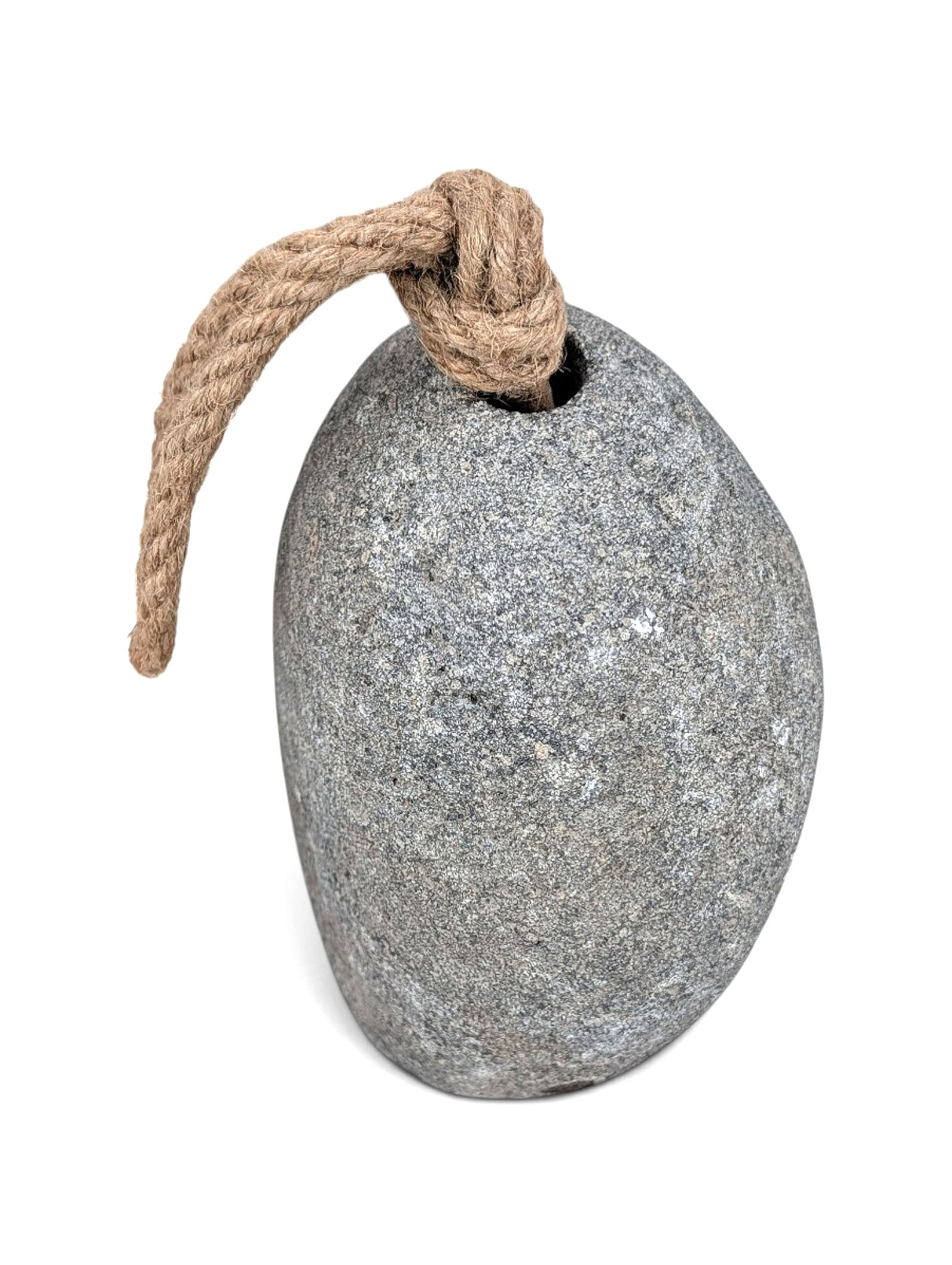 Smooth grey riverstone door stopper.