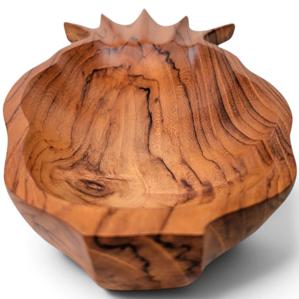 Thumbnail: Pineapple-shaped wood bowl for a console table