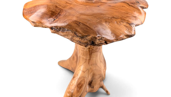 Large Golden Mushroom Statue | Artisan Fungi Statue | Eclectic Mushroom Statue