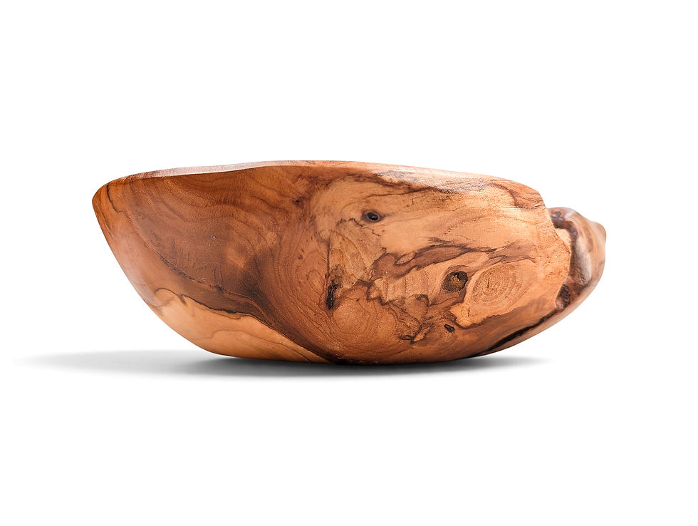 Thumbnail: A live edge fruit bowl made of teak