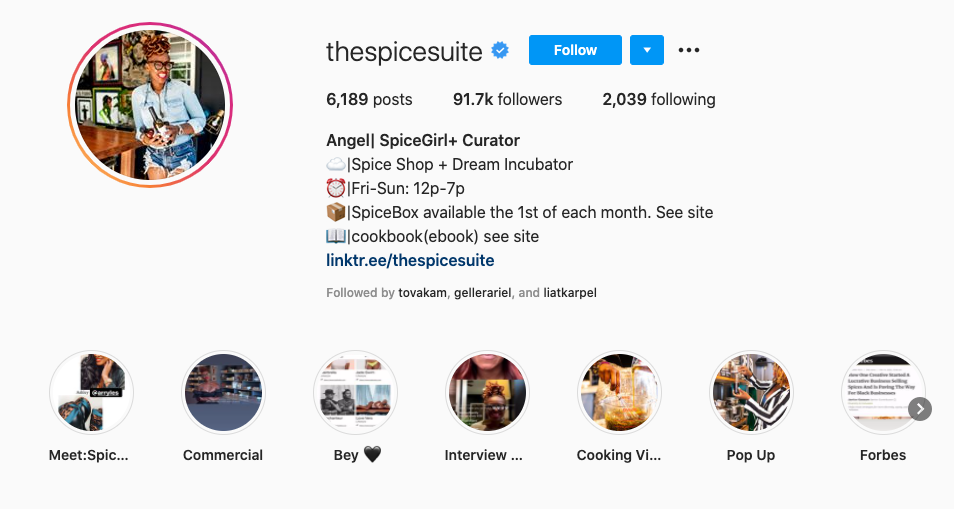 the spice suite instagram stories