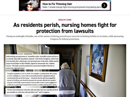 POLITICO features Leitner Vaughese Warywoda lawyers fighting for nursing home victims' rights