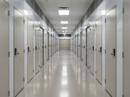 Climate-controlled storage facility hallway for choosing the right storage facility in Arizona