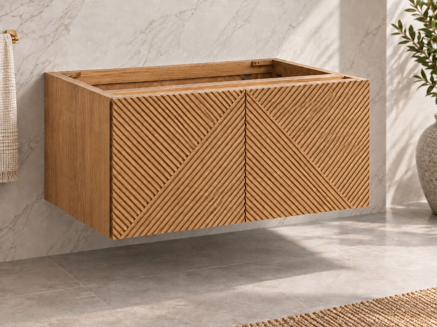 Payment 2 of 2 - Rift White Oak Fluted Floating Vanity