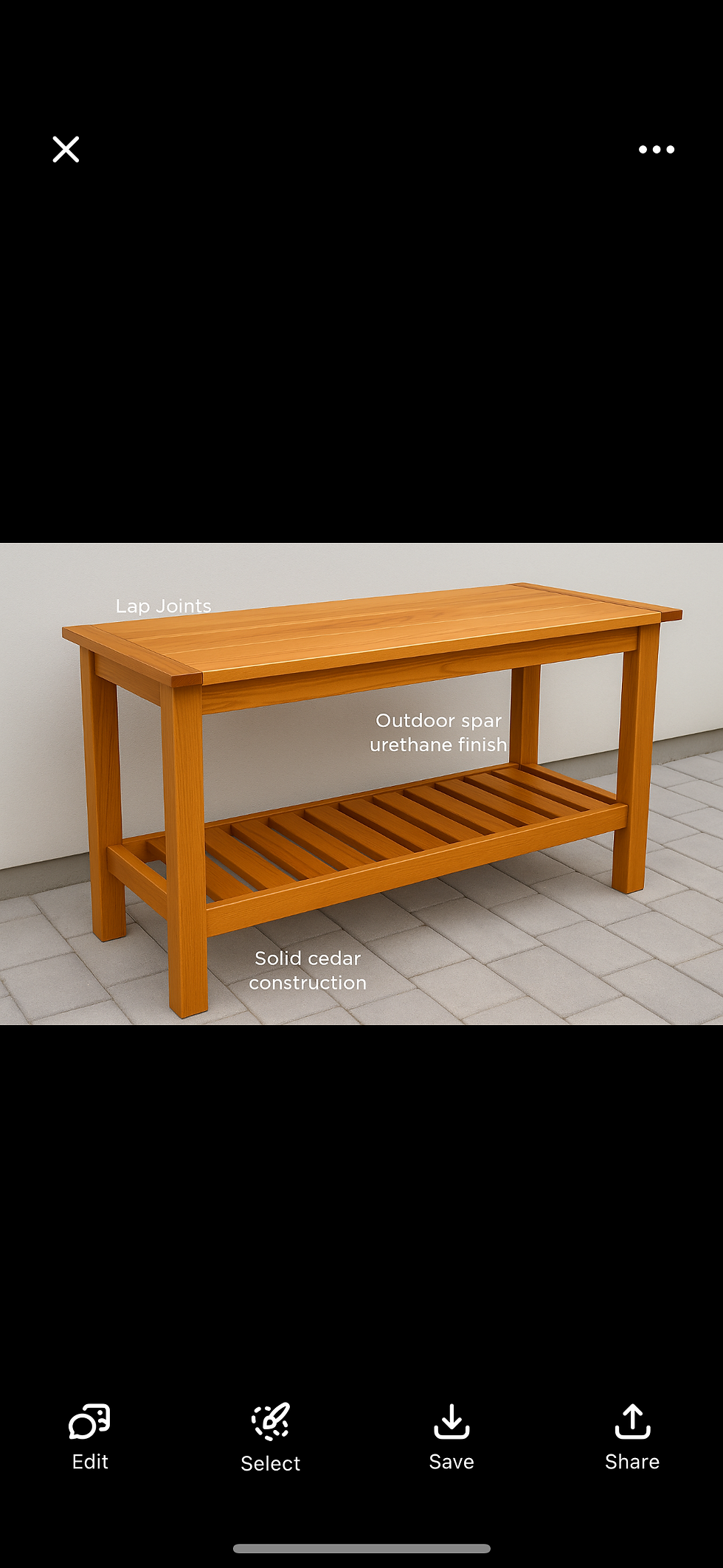 Thumbnail: Handmade Cedar Garden Bench – Outdoor Potting Table / Cider Bar