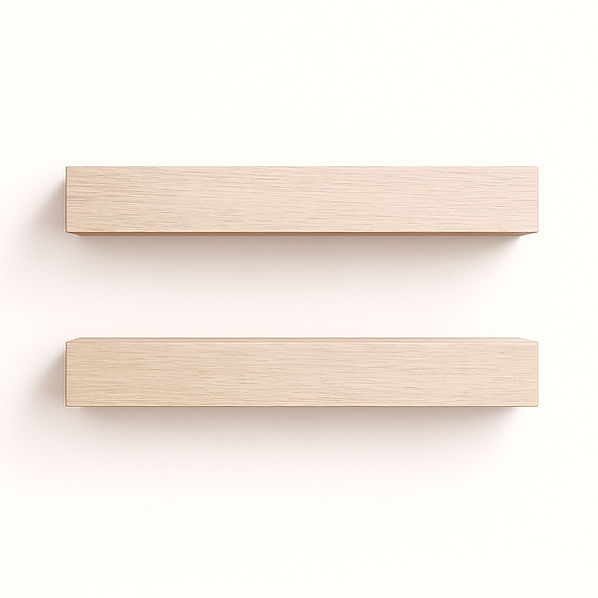 7 Inch Shelves | White Oak Floating Shelf - Native Rift Furniture