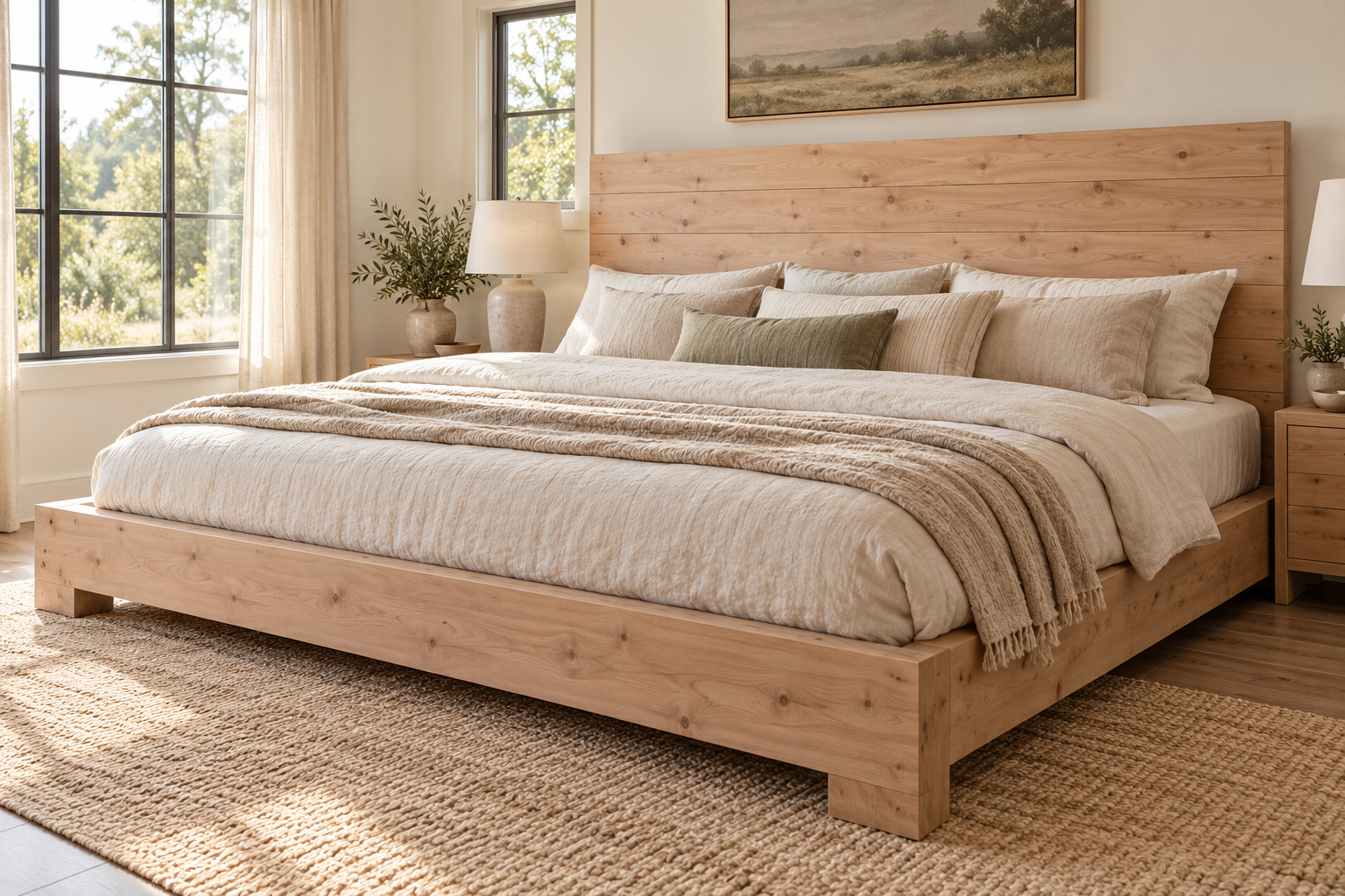 Knotty Alder Family Platform Bed