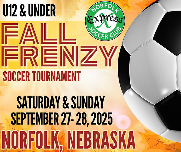 Fall Soccer Tournament Norfolk, NE September 27-28 2025