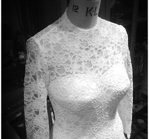 Ava a vintage 50s bridal wedding dress from the sheffield wedding shop / studio offering a bespoke studio service.