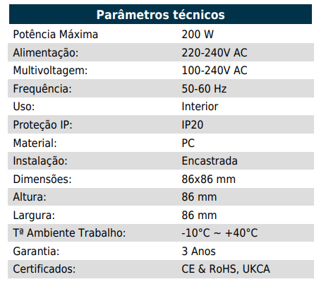 Miniatura: Interruptor Detector de Movimento IR com Moldura PC Modern