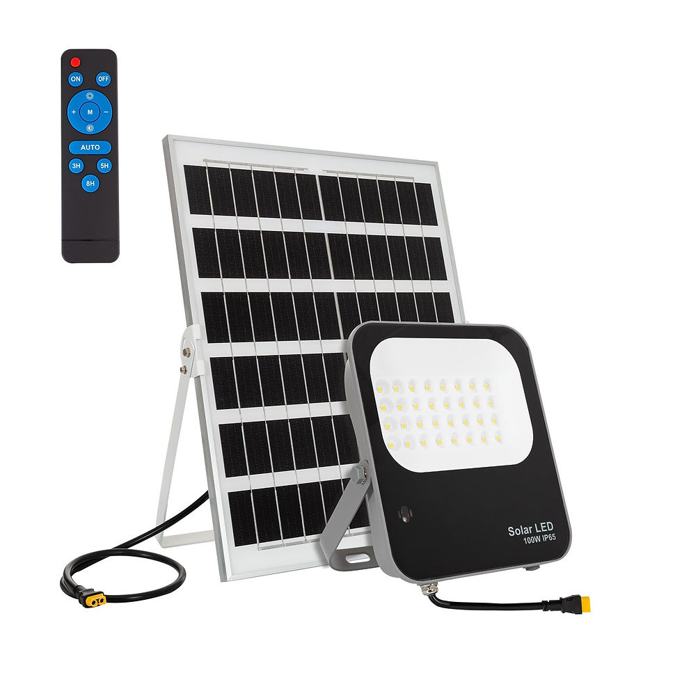 Foco Projetor LED 100W Solar Controlo Remoto
