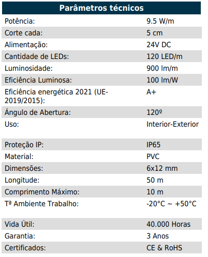 Miniature : Rolo Neon LED 24V DC 120LED/m 50m IP65