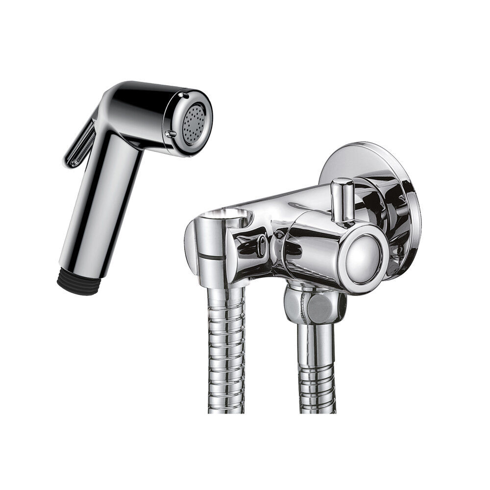 Chuveiro higiênico de parede com suporte integrado