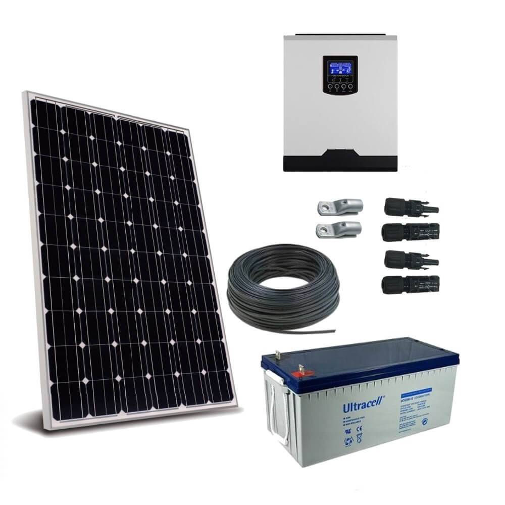 Kit Solar caravanas com bateria 1600Wh/dia 1000W 12v