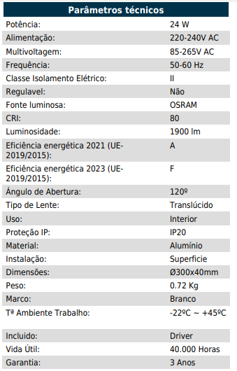 Miniature : LED Circular 24W Ø300 mm