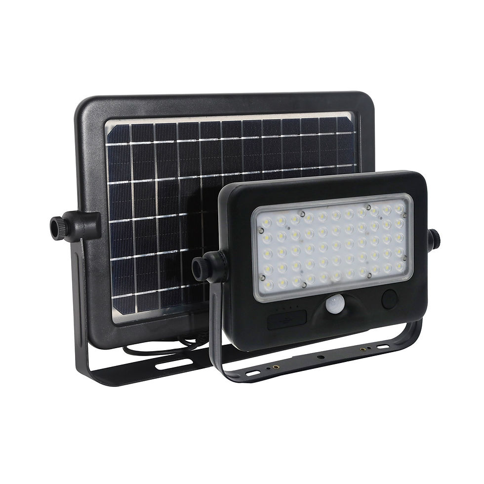 Miniatura: Foco Projetor LED Solar com Sensor de Movimento e Crepúsculo 10W Painel Separado
