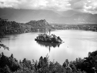 Lake Bled Island landscape, Slovenia kpmphotoart