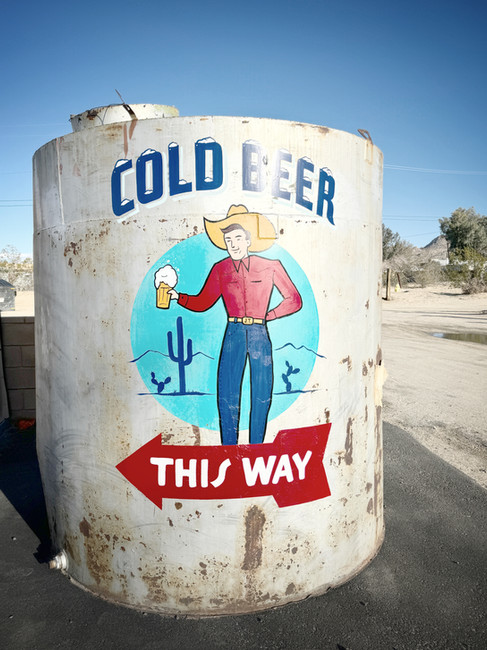 The cold beer sign of Joshua Tree
