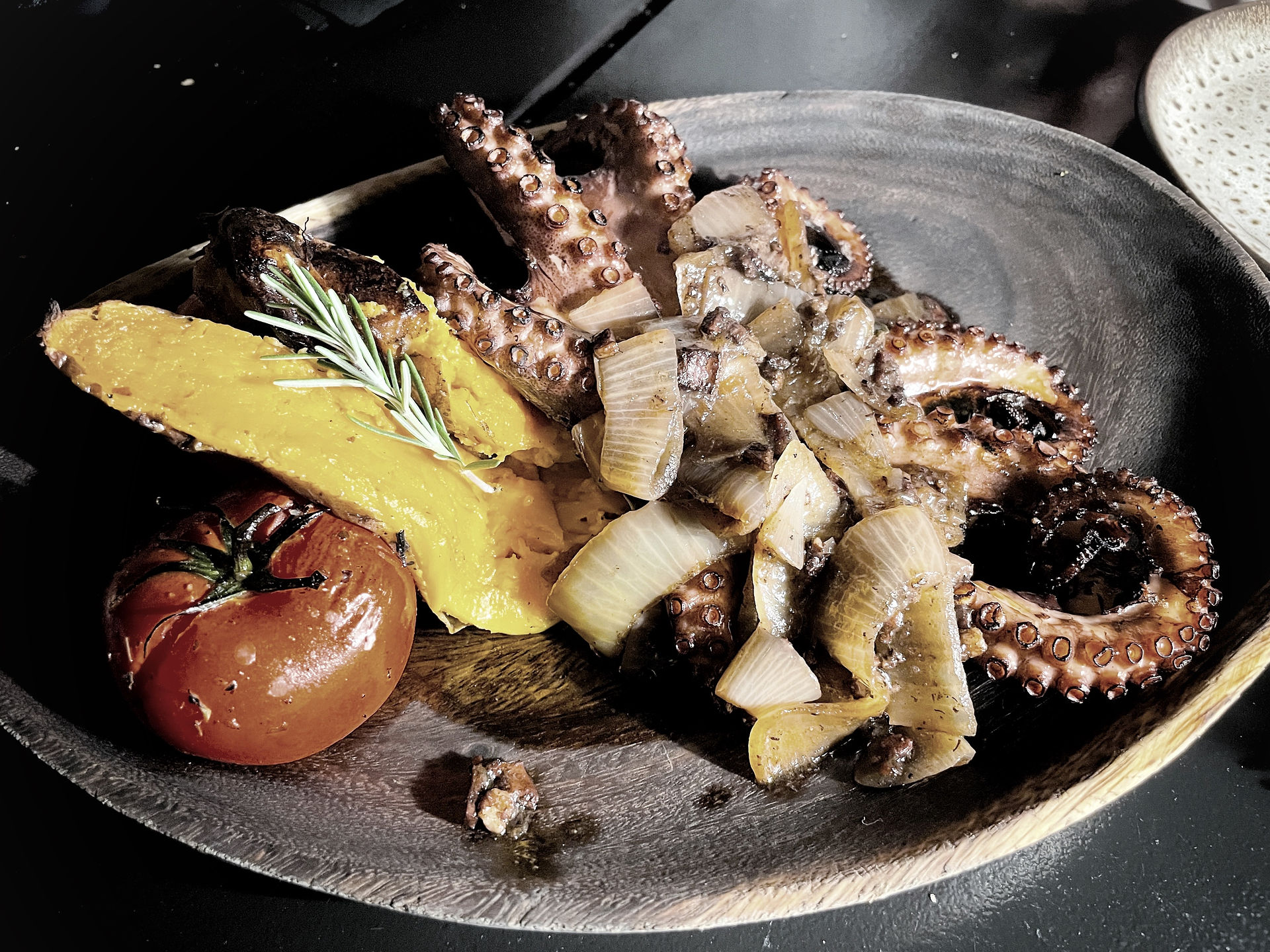 Octopus dinner at Cantina 32, Porto. Portugal