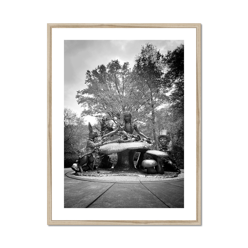 Thumbnail: Black and white photo print of Alice in Wonderland statue in Central Park, New York City