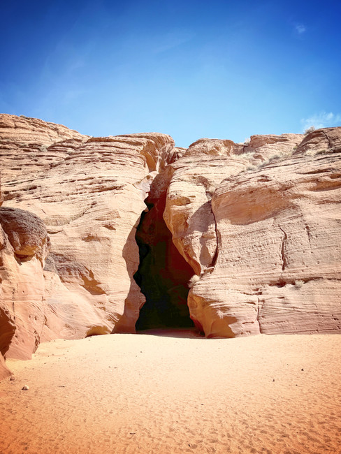 Upper Antelope Canyon entrance in Arizona