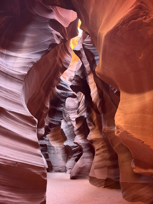 inside Upper Antelope Canyon in Arizona